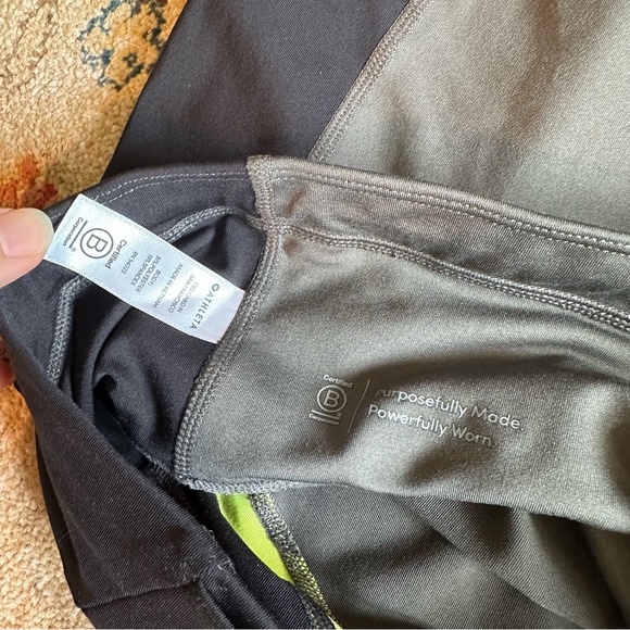 ATHLETA Spar Colorblock 7/8 Tights M black gray neon green - Picture 7 of 9